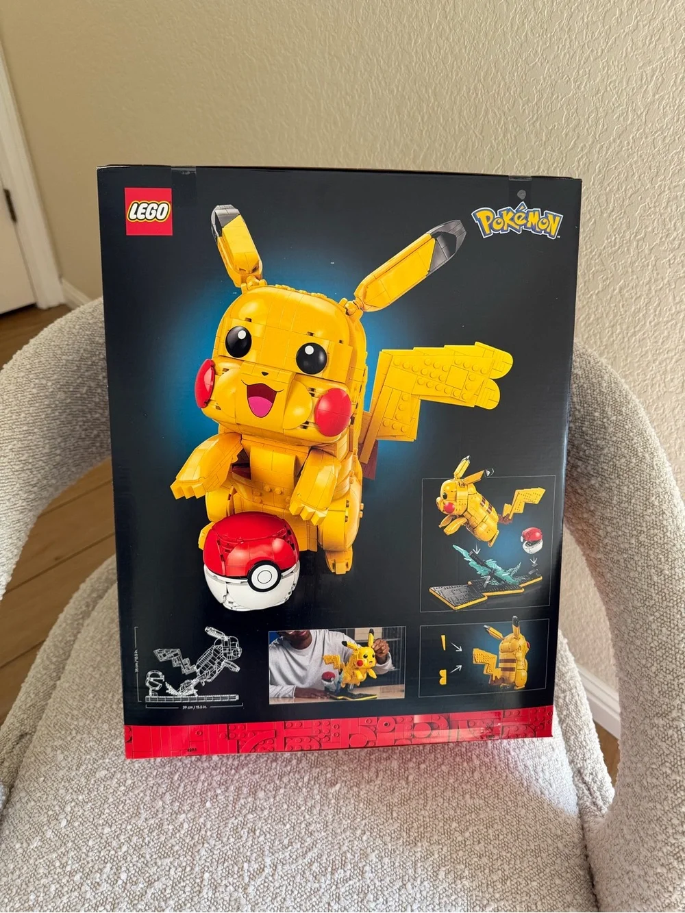 NEW Lego Pikachu Buildable Figure with Red-and-White Poké Ball